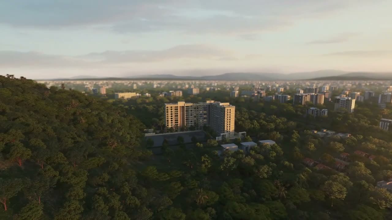 The Luxe Towers at dusk